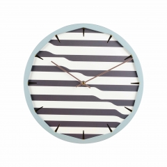 30cm MDF wall clock with hot stamp printing clock dial
