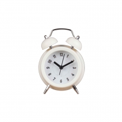 Plastic twin bell alarm clock